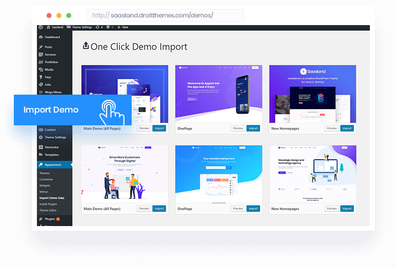 One Click Demo Importer